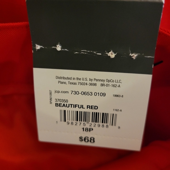 Worthington Women's Red Wide-Leg Pants Size 18P - Picture 6 of 11